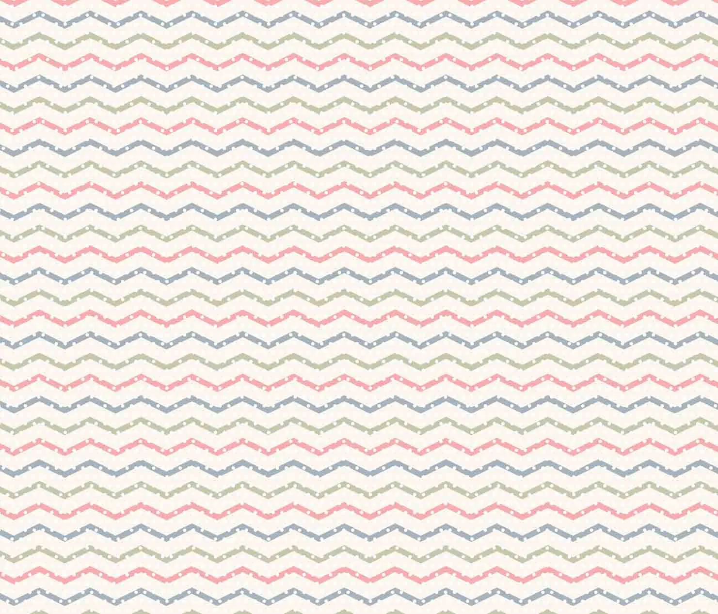 Chevron With Polka Dot Design For Kids Room