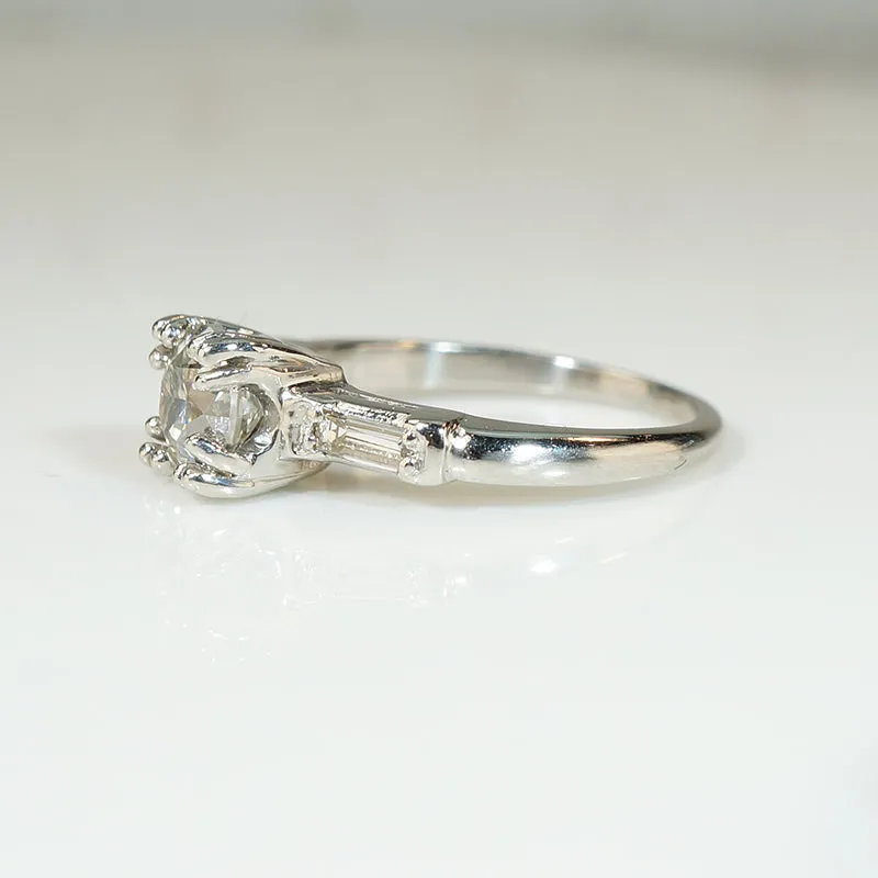 Classic 1940s Old European Cut Diamond Engagement Ring