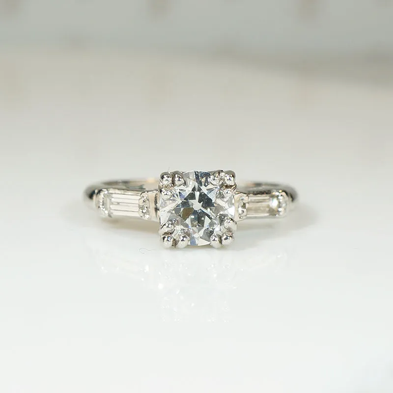 Classic 1940s Old European Cut Diamond Engagement Ring