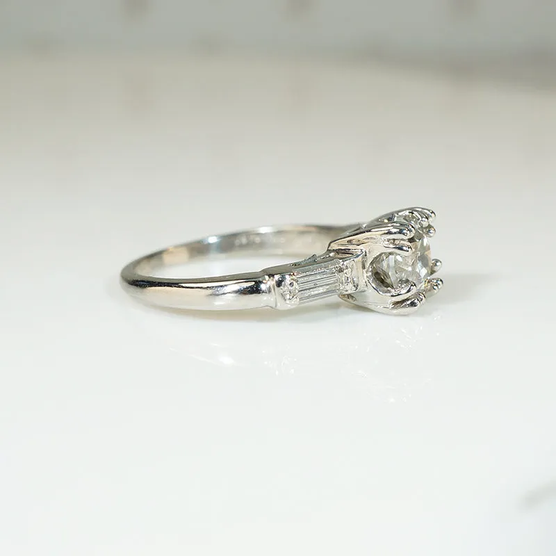 Classic 1940s Old European Cut Diamond Engagement Ring