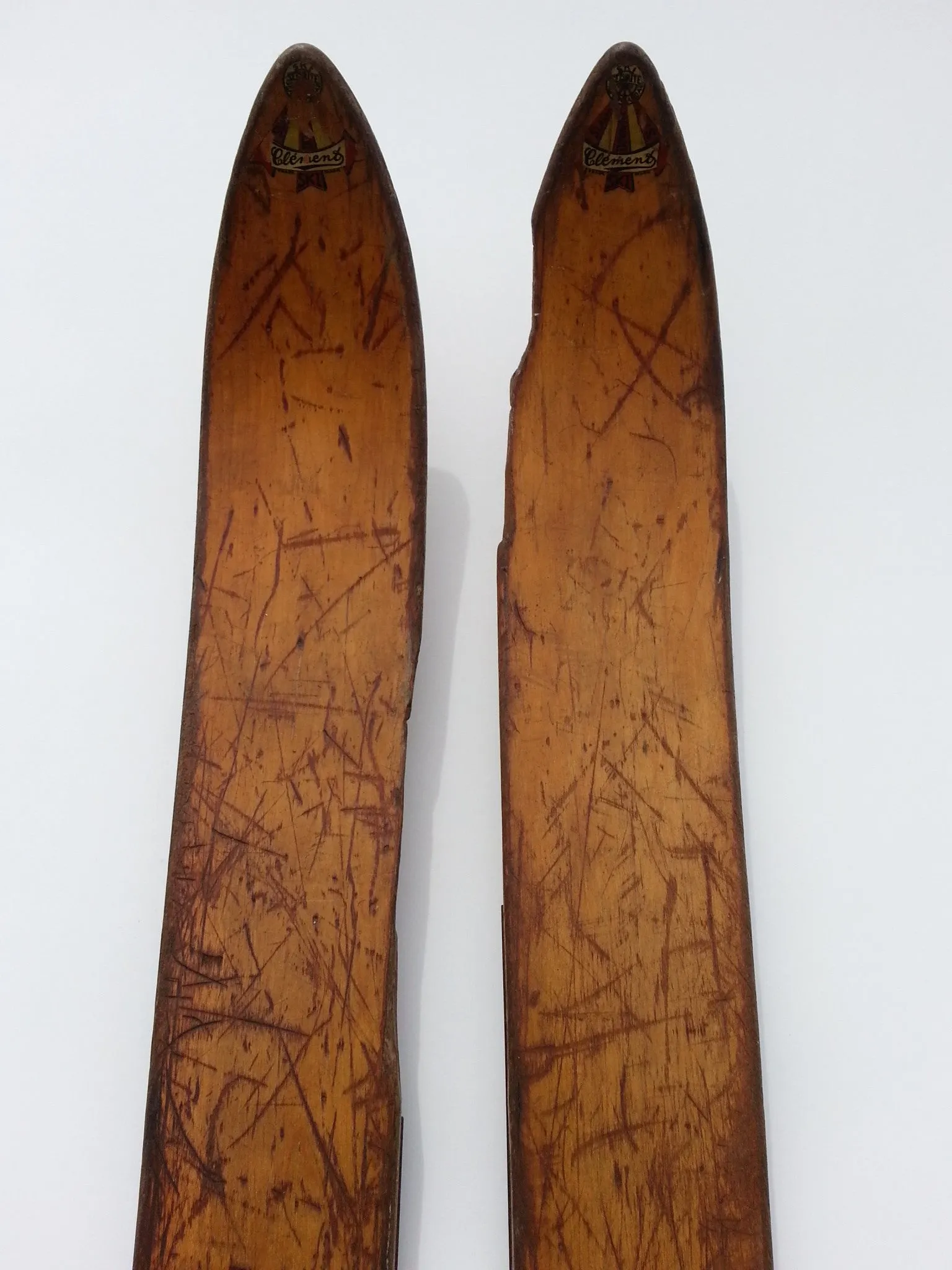 Clements Vintage Slalom Racing Wood Skis