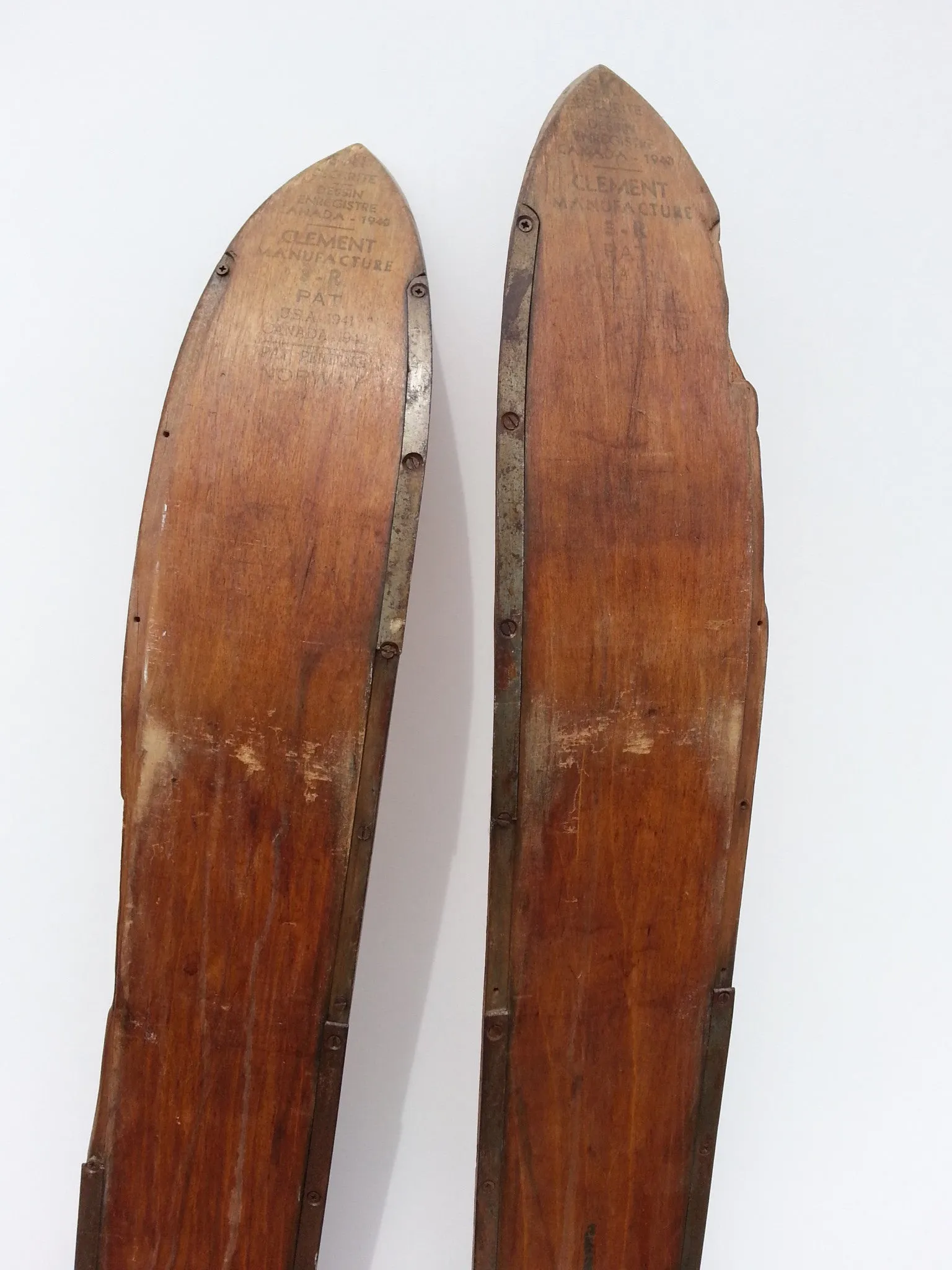 Clements Vintage Slalom Racing Wood Skis