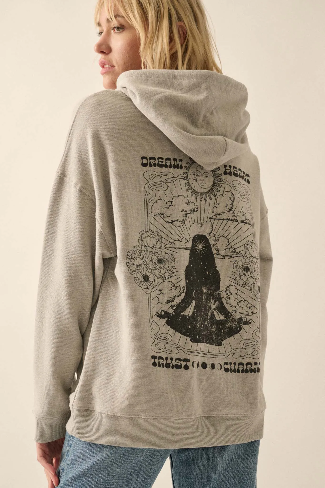 Cosmic Soul Vintage-Print Graphic Hoodie