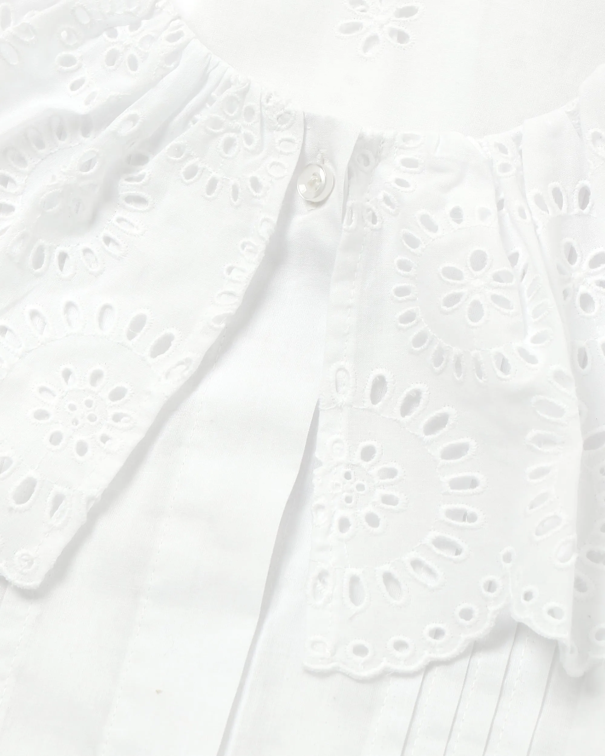 Cotton lace flare blouse