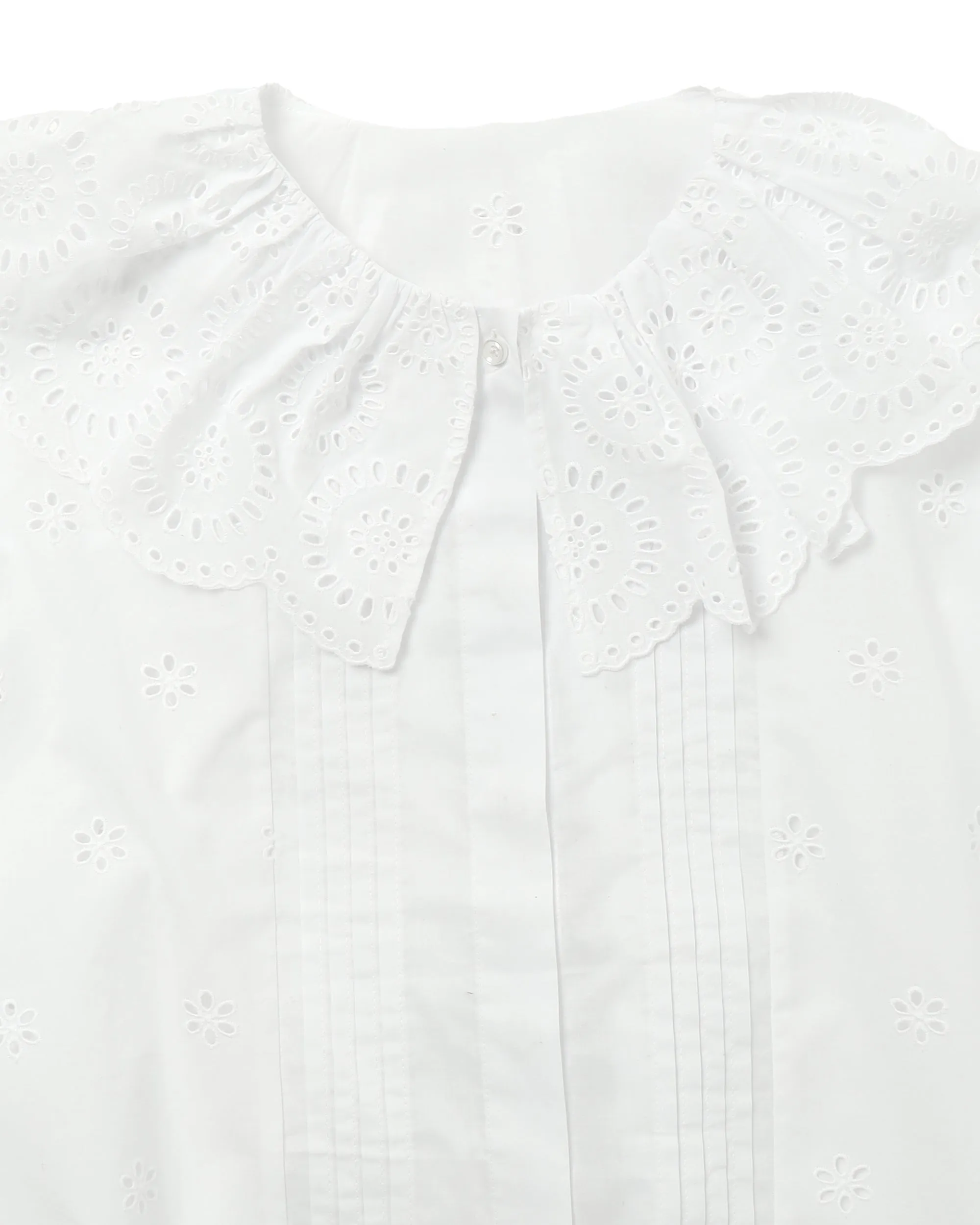 Cotton lace flare blouse