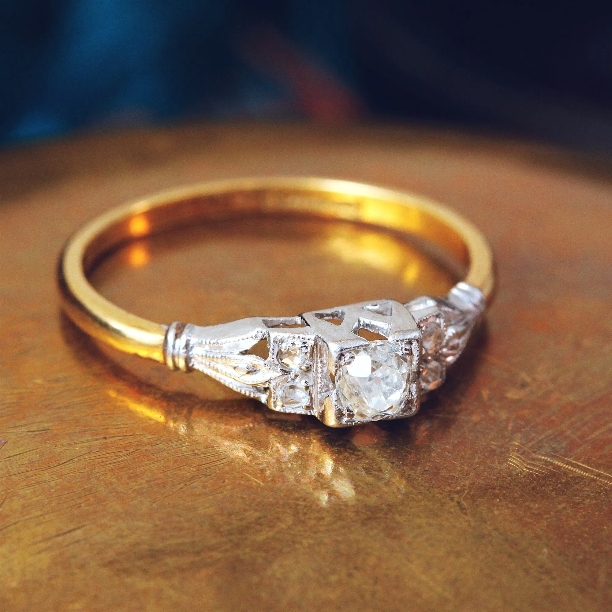 Coveted Vintage Old Cut Diamond Engagement Ring