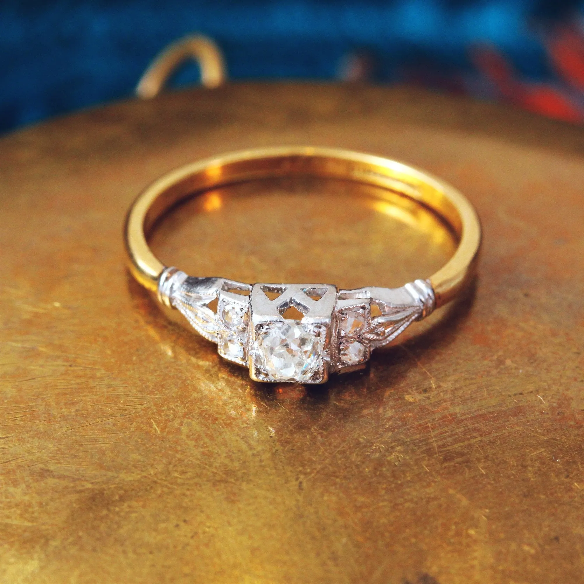 Coveted Vintage Old Cut Diamond Engagement Ring