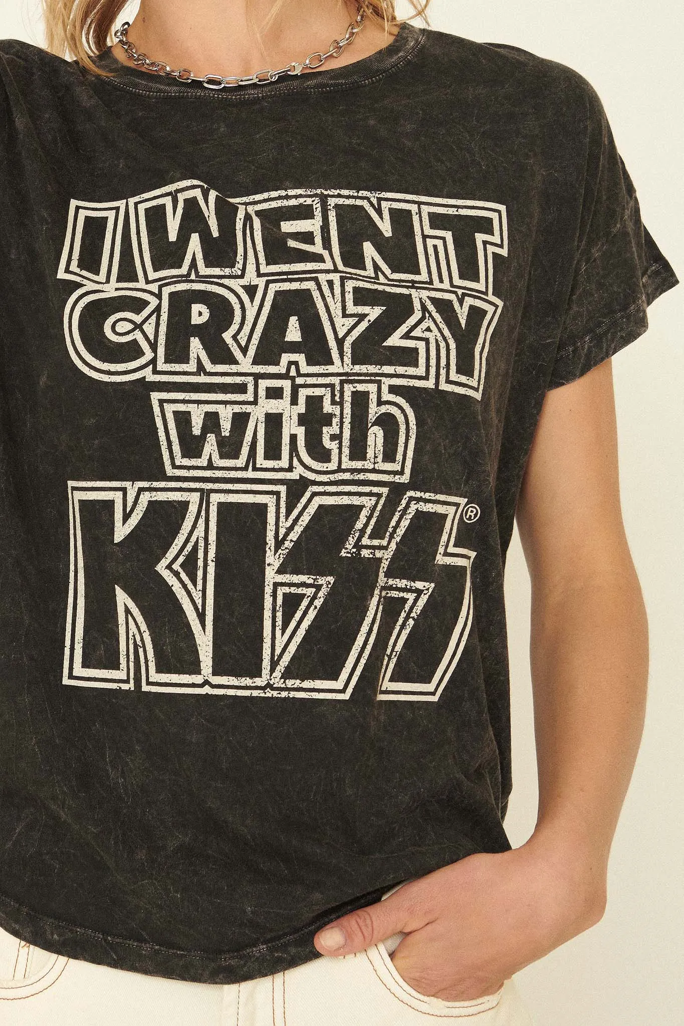 Crazy with KISS Vintage-Wash Graphic Tee