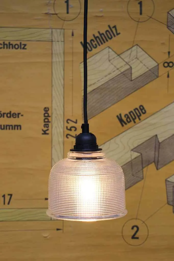 Crosshatch Glass Pendant Light