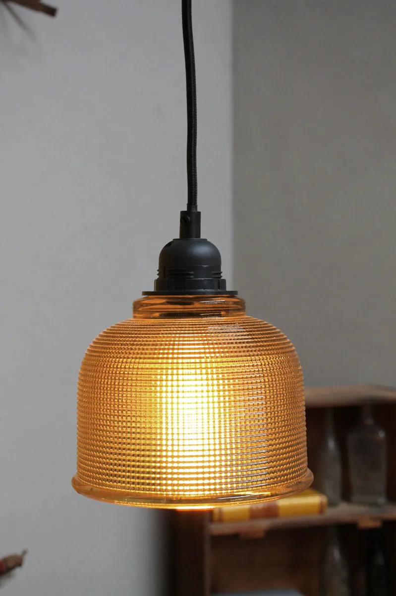 Crosshatch Glass Pendant Light