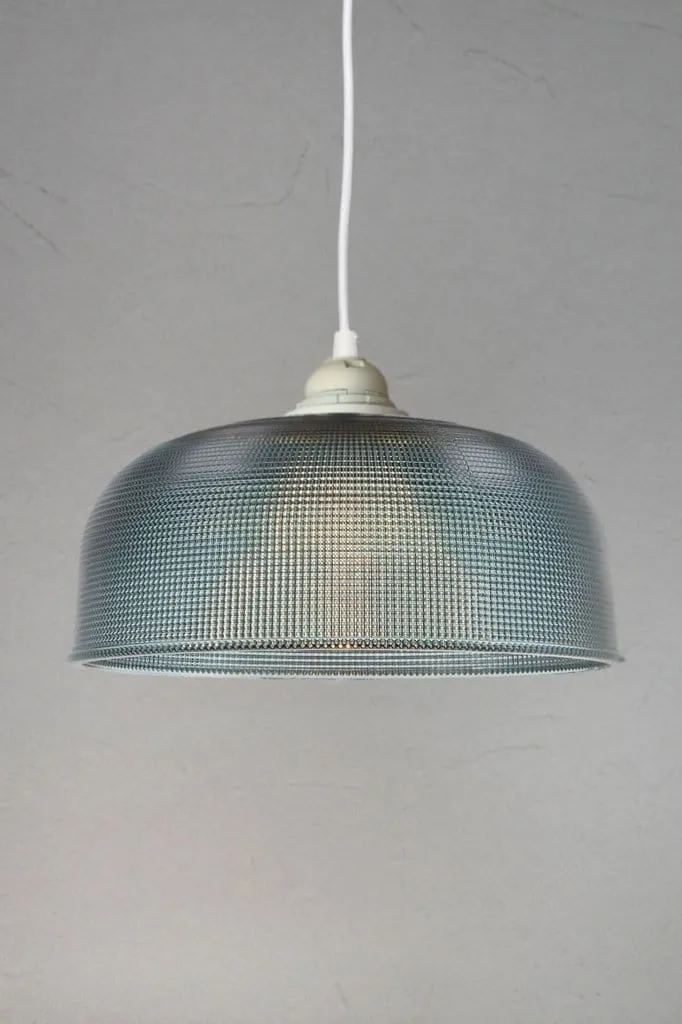 Crosshatch Glass Pendant Light