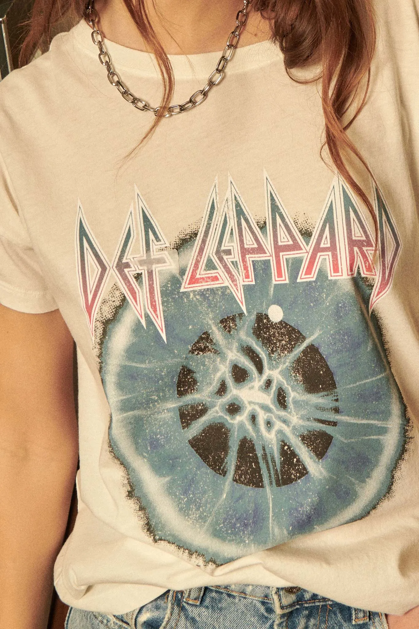 Def Leppard Adrenalize Vintage-Print Graphic Tee