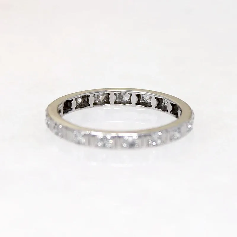 Diamond & Platinum Eternity Band with Sweet Details