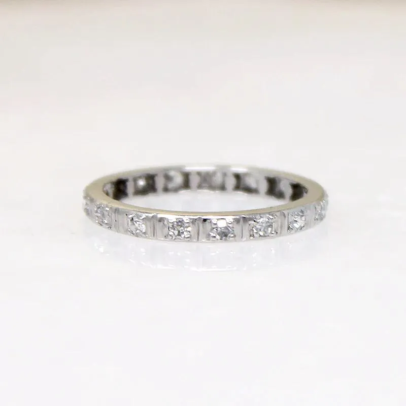 Diamond & Platinum Eternity Band with Sweet Details