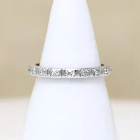 Diamond & Platinum Eternity Band with Sweet Details