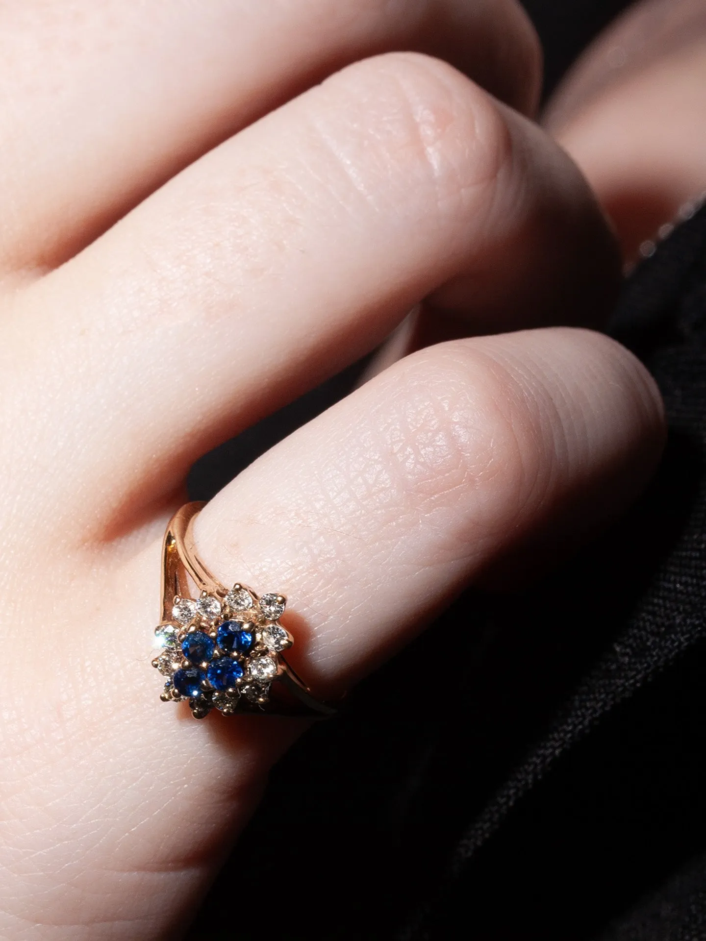 Diamond & Sapphire Cocktail Ring - Vintage Capsule