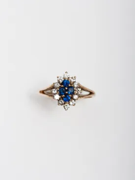 Diamond & Sapphire Cocktail Ring - Vintage Capsule