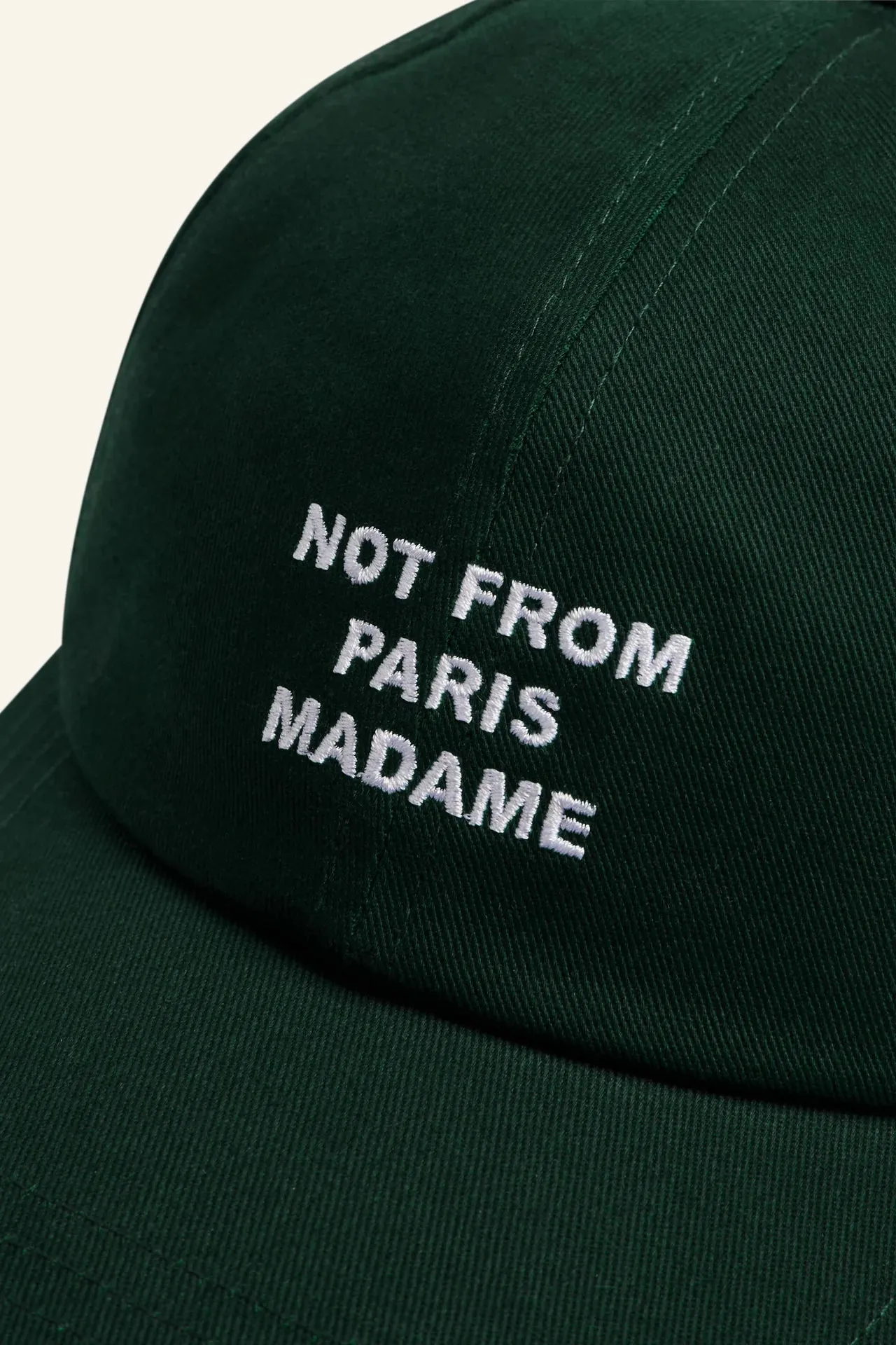 Drôle de Monsieur Casquette Slogan Cap - Dark Green