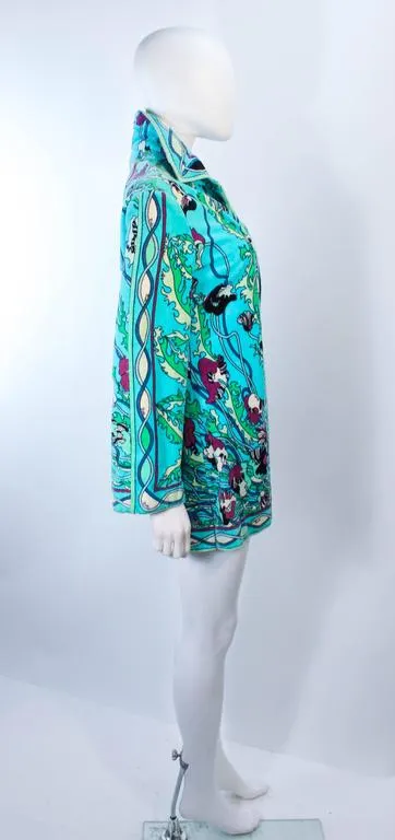 EMILIO PUCCI 1960s Terry Cloth Velour Swimsuit Cover Up Size 14