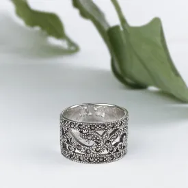 Esther Vintage Silver Ring - VR453