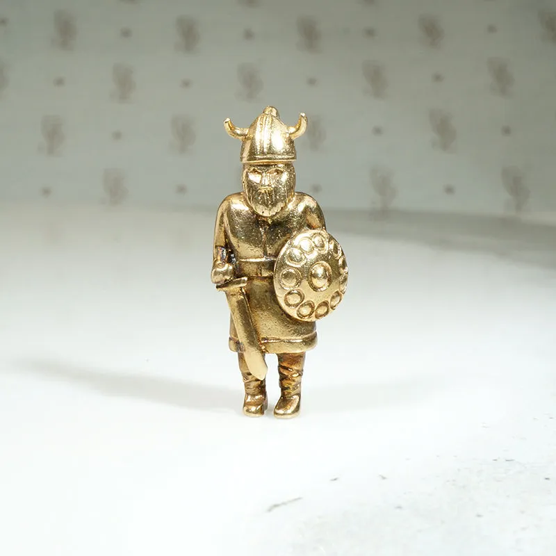 Fantastic 14k Gold Viking Warrior Charm