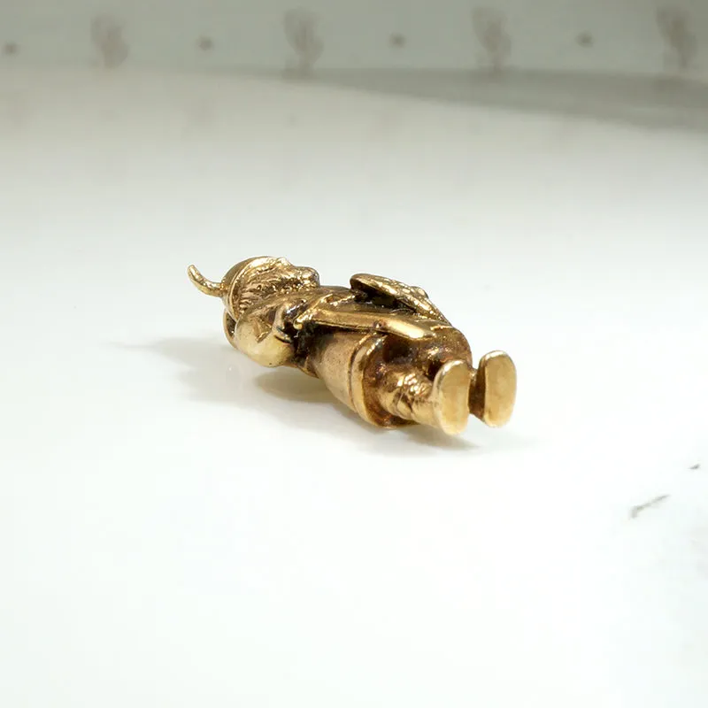 Fantastic 14k Gold Viking Warrior Charm