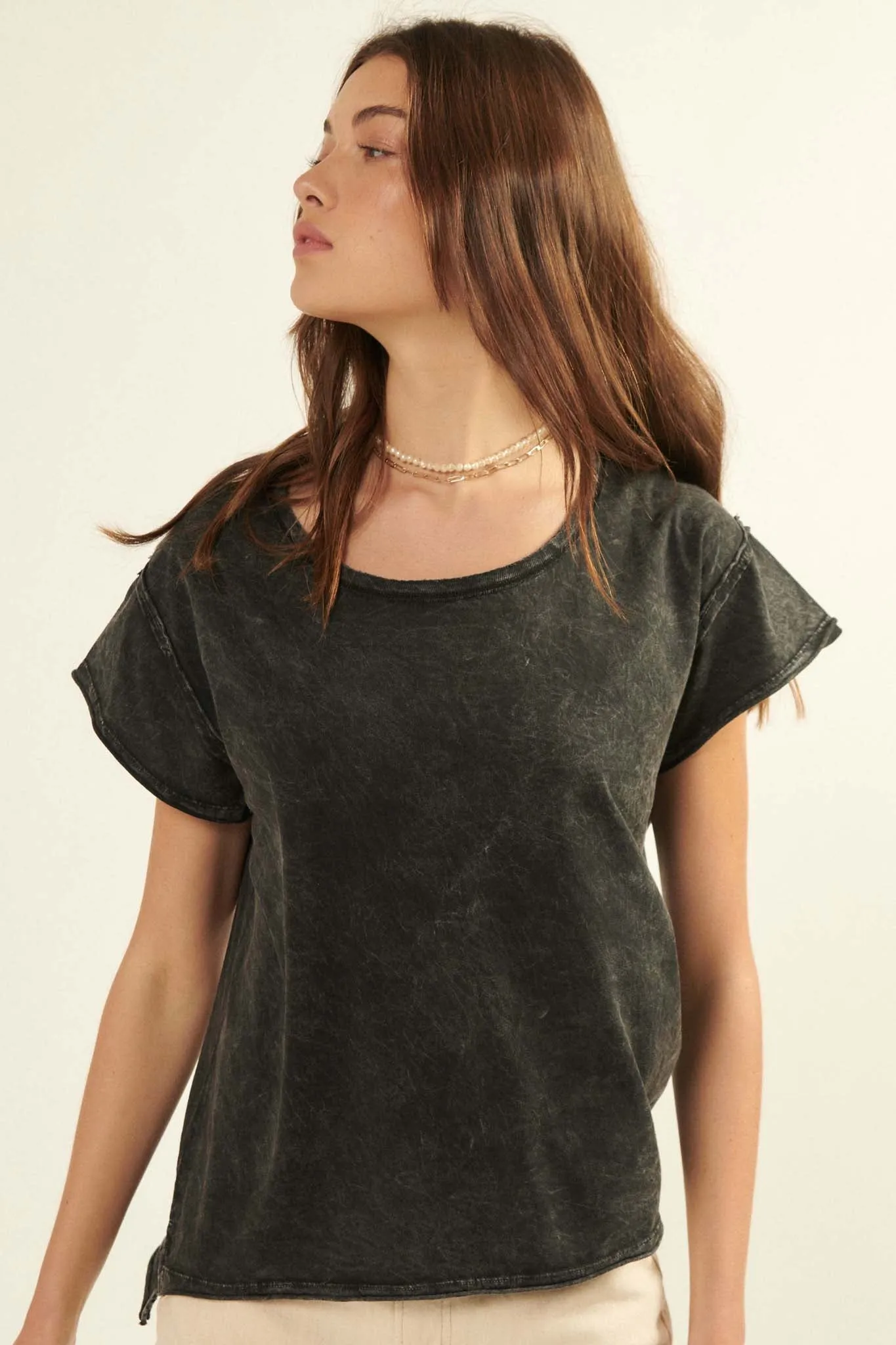 Free Your Soul Vintage Exposed-Seam Tee