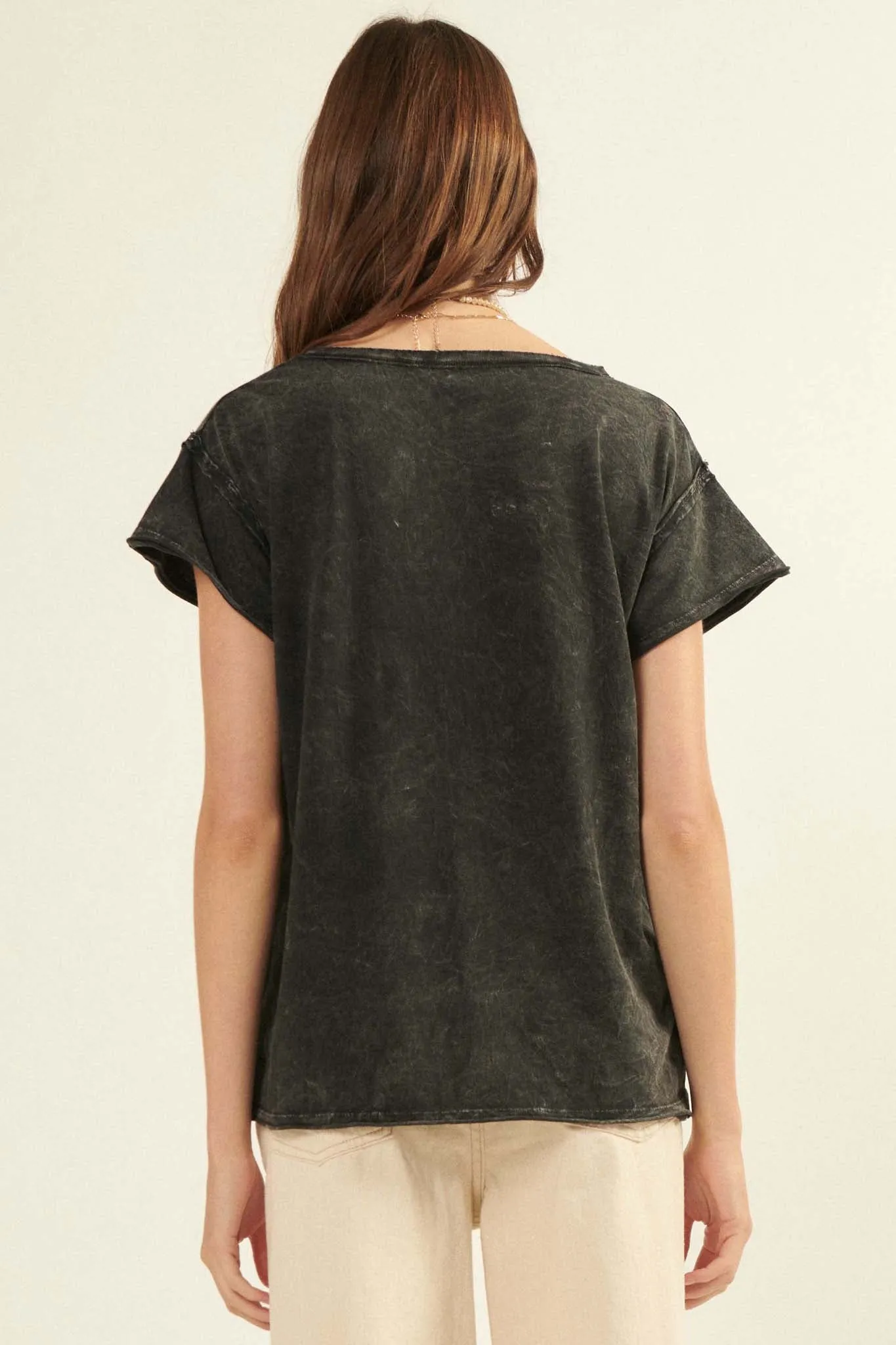 Free Your Soul Vintage Exposed-Seam Tee