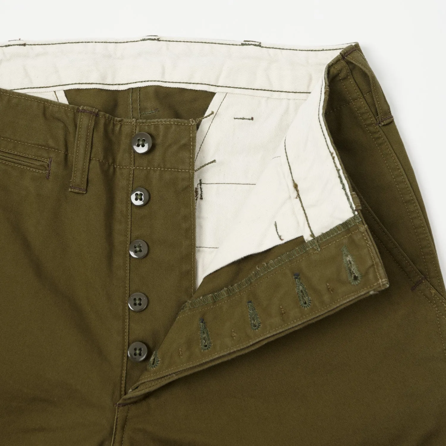 Freewheelers 2222017 'M-1942' Trouser - Olive