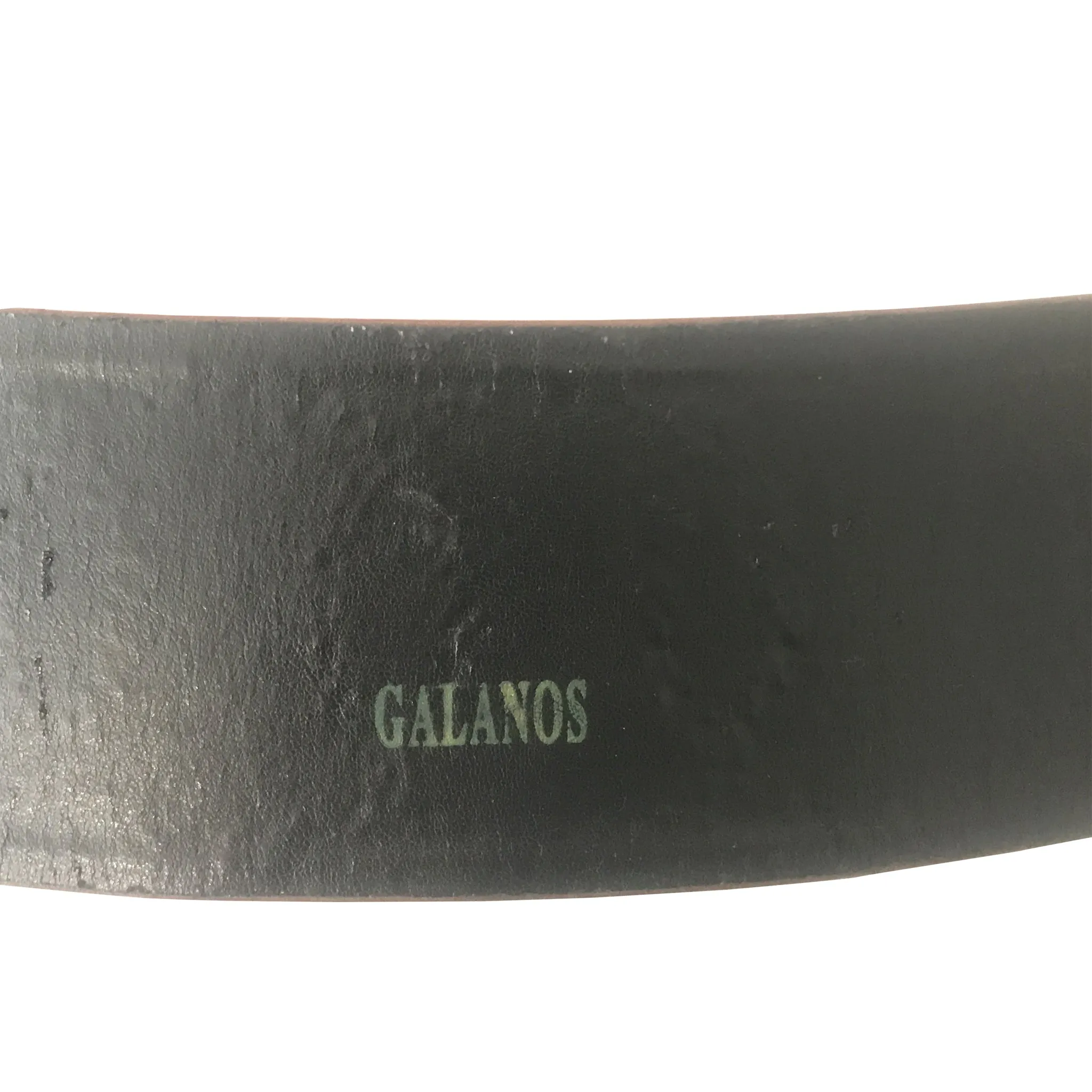 Galanos Large Brown Wide Belt With Bronze Studs