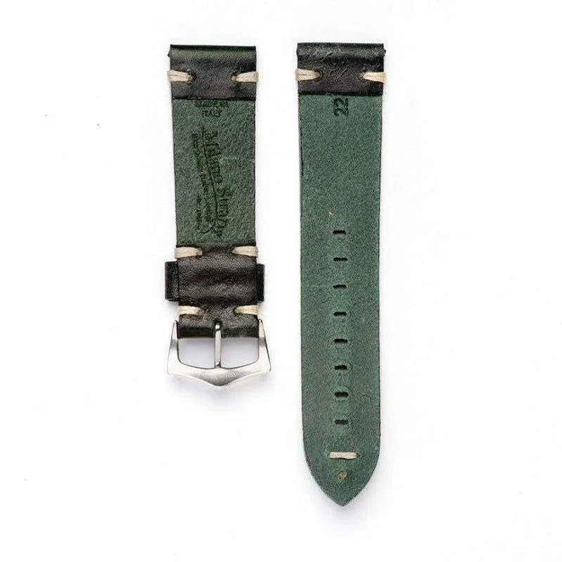 Green Vintage Leather watch strap