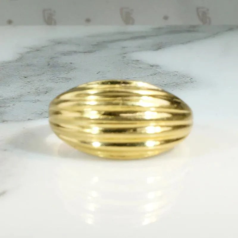 Groovy 18k Gold Dome Band