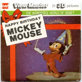 Happy Birthday Mickey Mouse - View-Master - Vintage 3 Reel Packet - 1970s views (ECO -J29-G6NK)