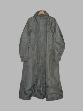 Issey Miyake khaki polyester full length multi pocket parachute coat - 3 L M