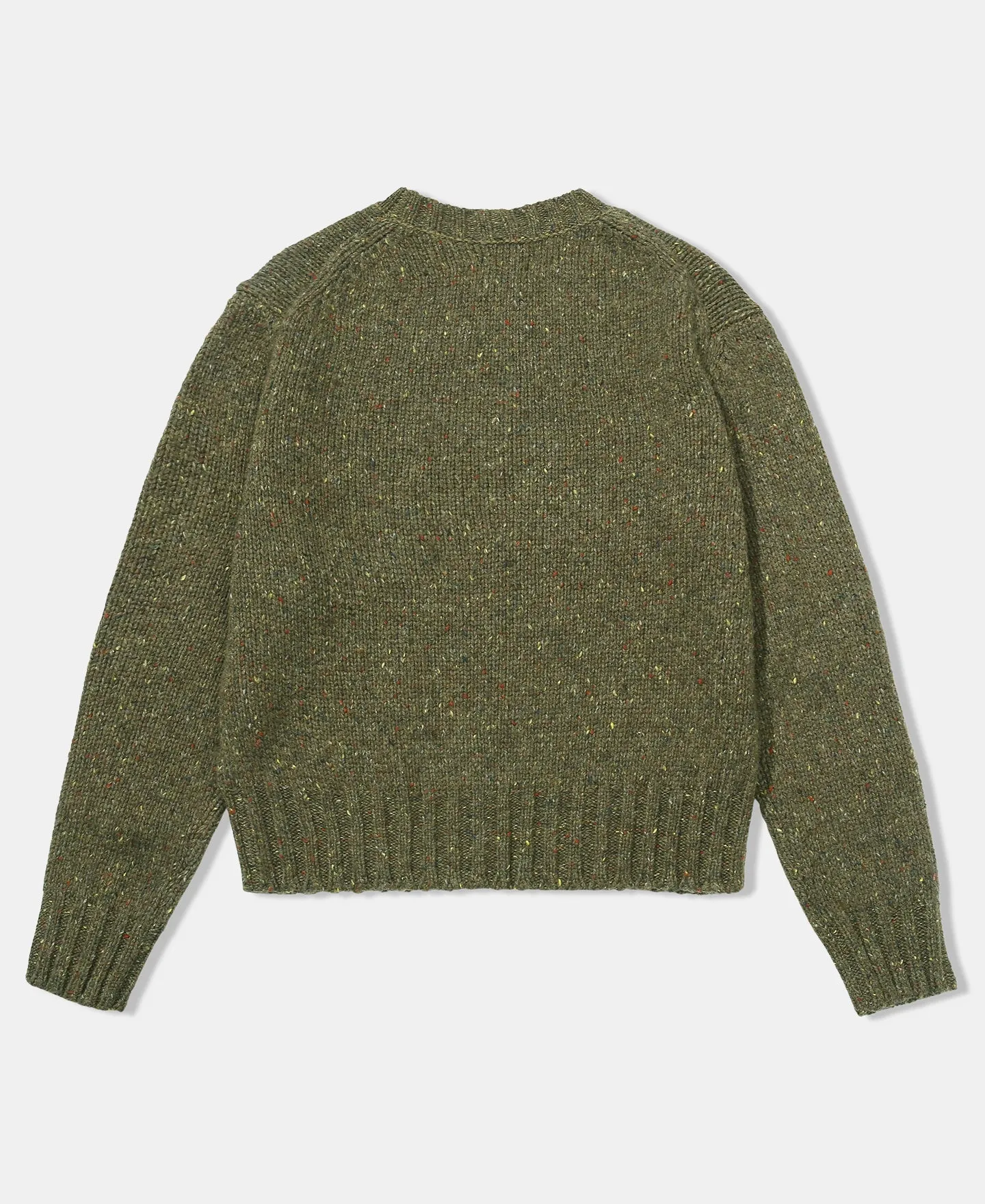 Ivy League Retro Letter Color Contrast Sweater - Green