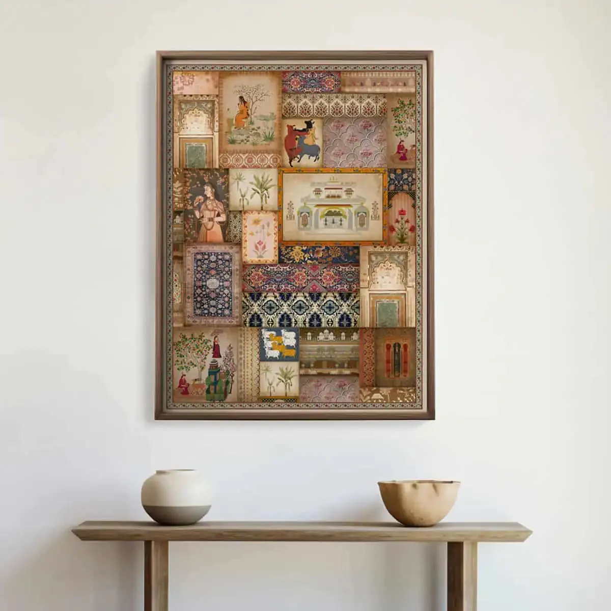 Kahani Vintage Indian Frameless Painting Wall Art Digital Print Poster 36 x 48 inches