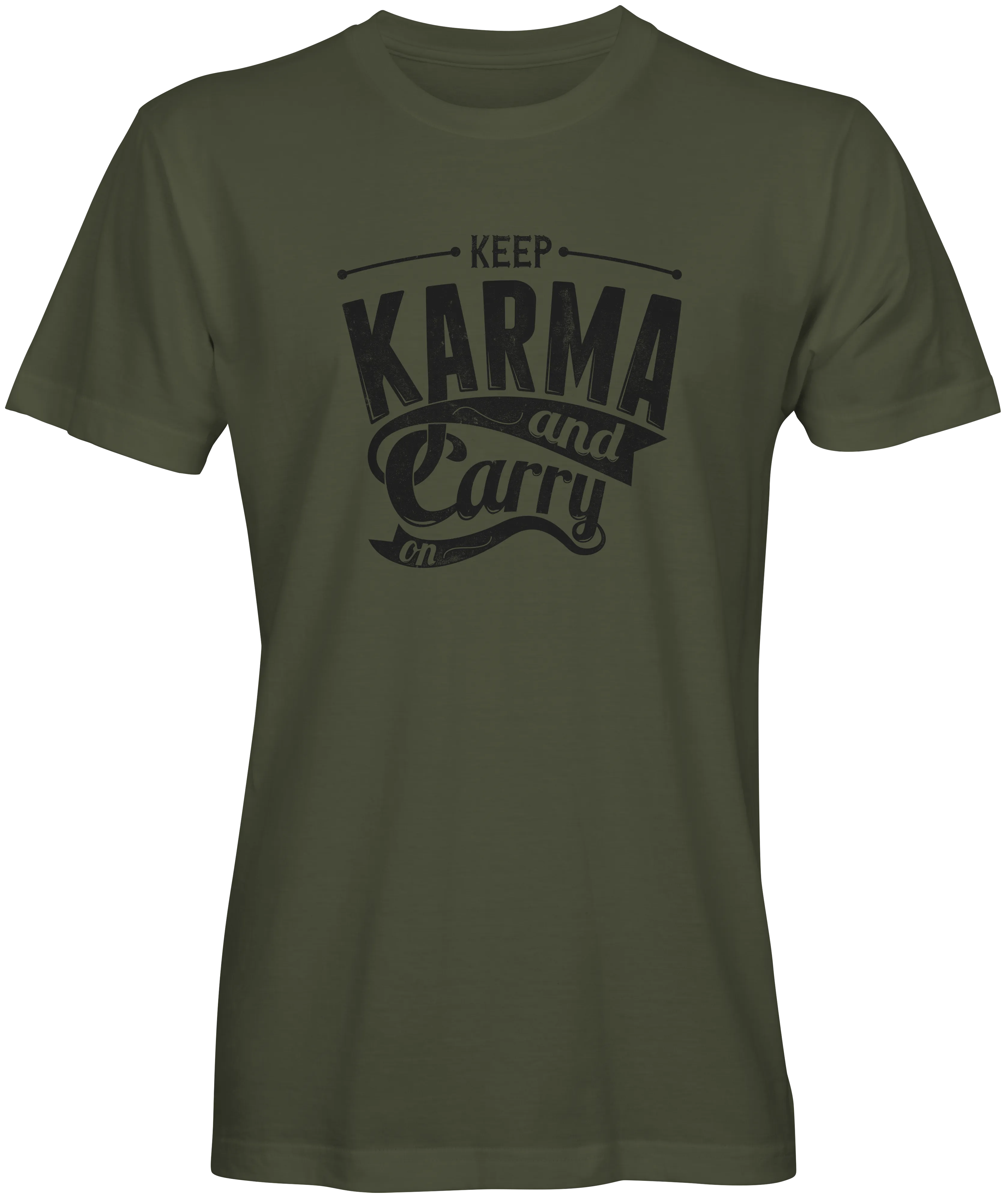 Keep Karma And Carry On Slogan Tee