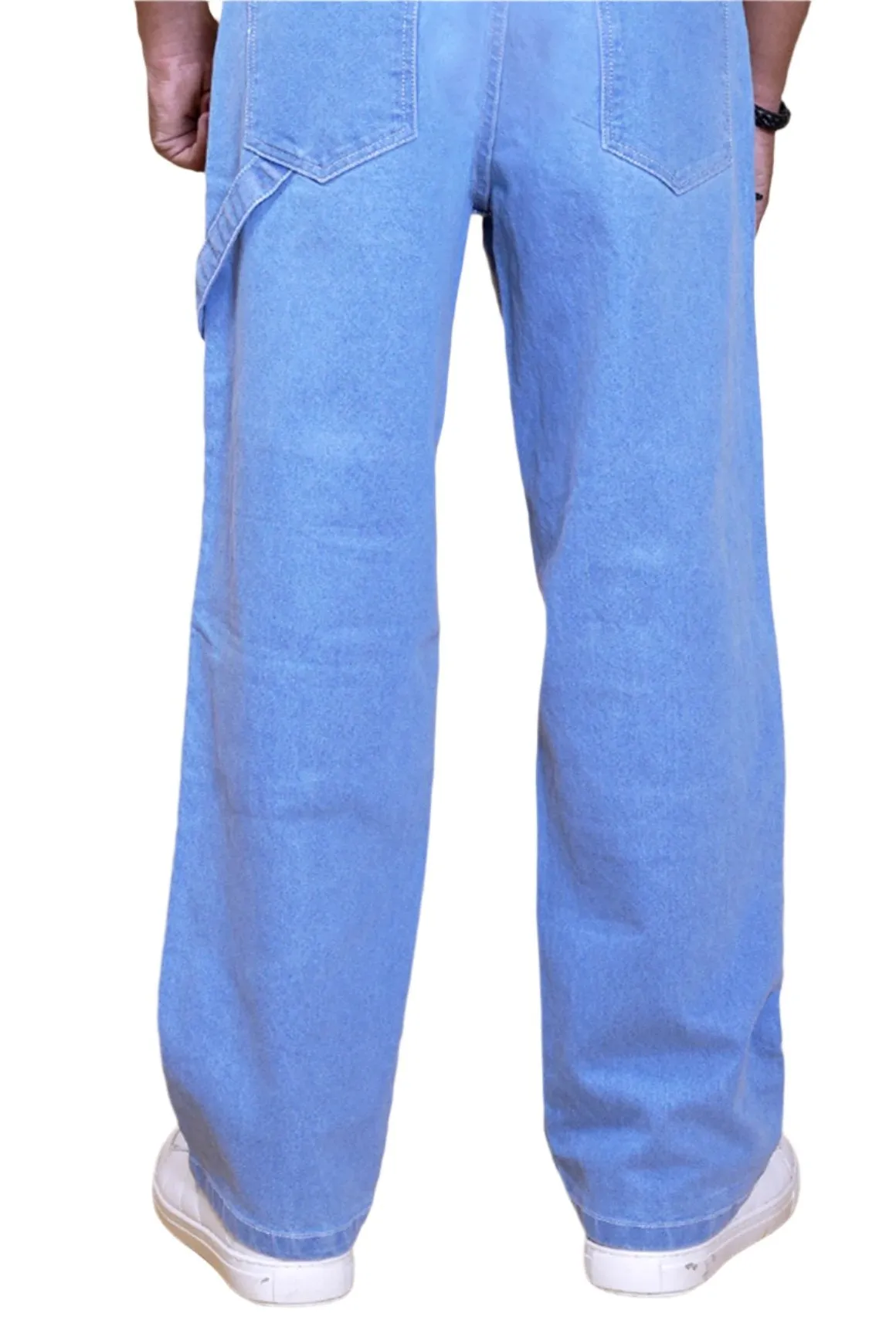 Light Blue Baggy Straight Fit Carpenter Jeans[UNISEX]