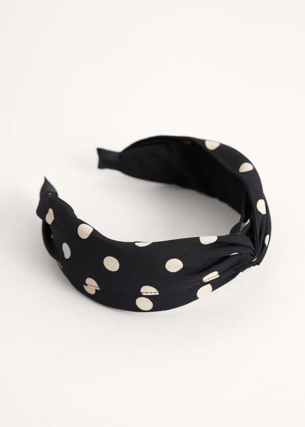 LILLIAN SPOT HEADBAND - BLACK