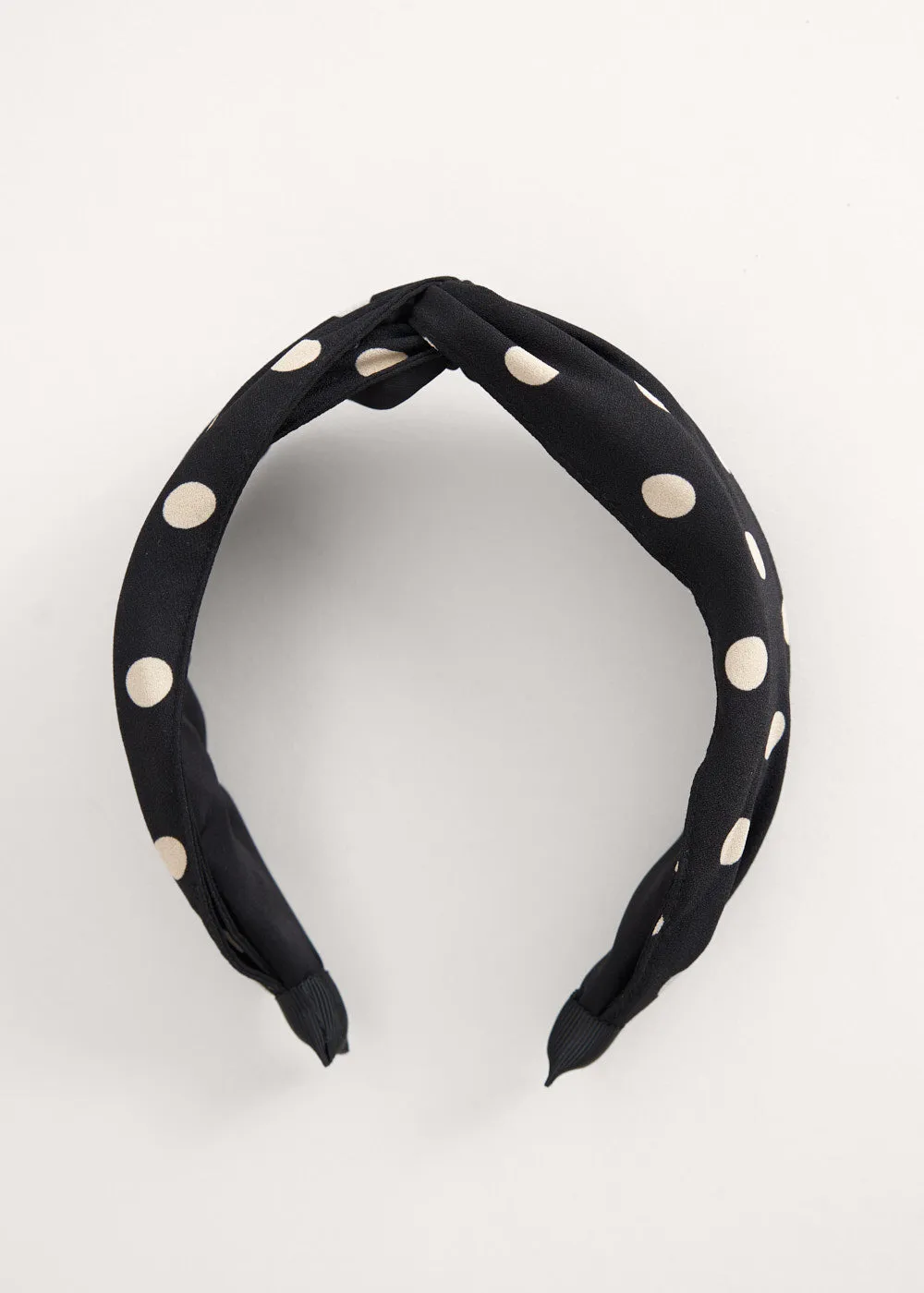 LILLIAN SPOT HEADBAND - BLACK