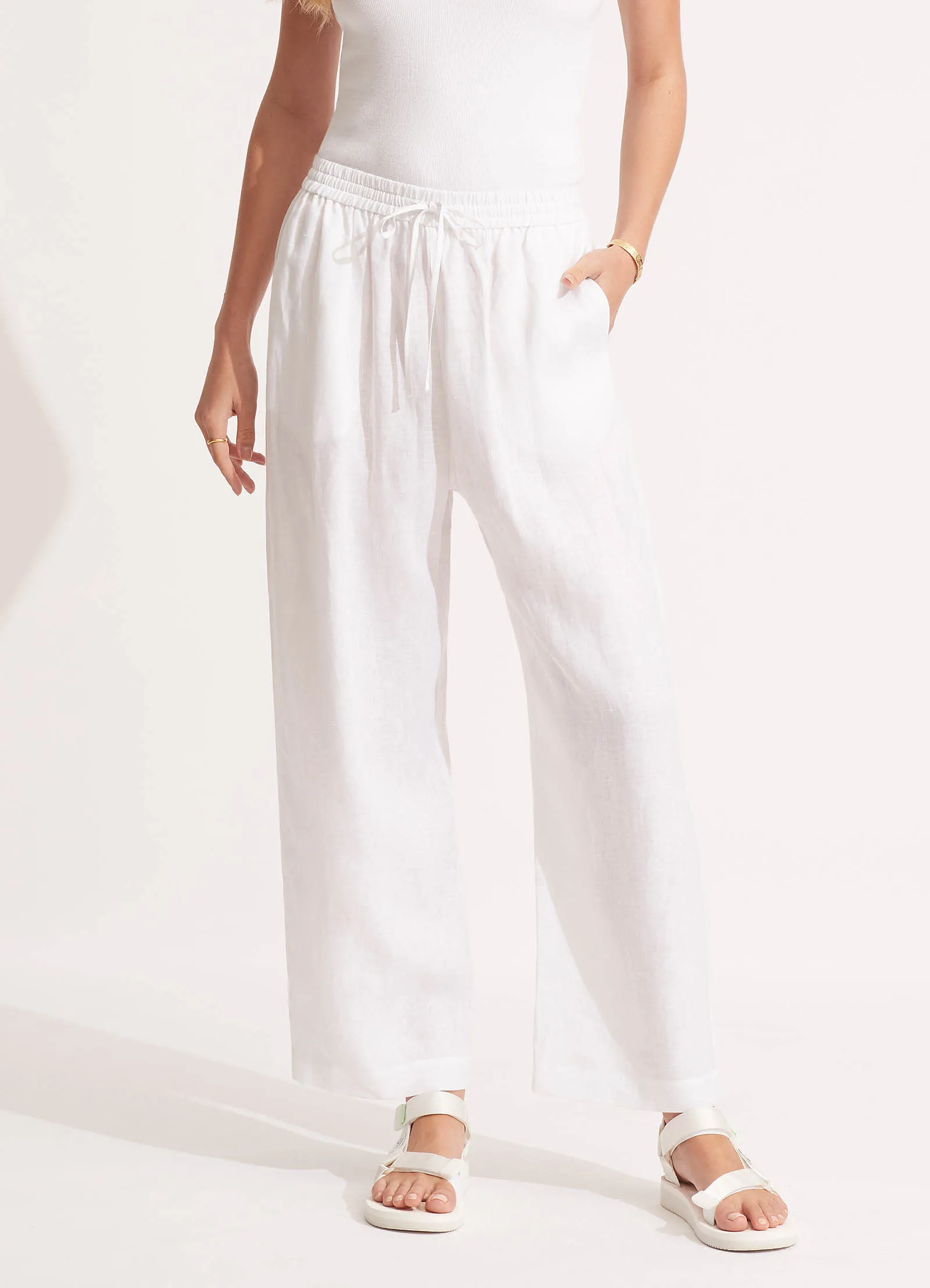 Linen Pant - White