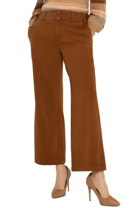 LIVERPOOL HIGH RISE WIDE LEG PANT - BROWN - LM4149L12J5P