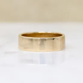 Long Facets Vintage 14k Gold Size 8 Wedding Band