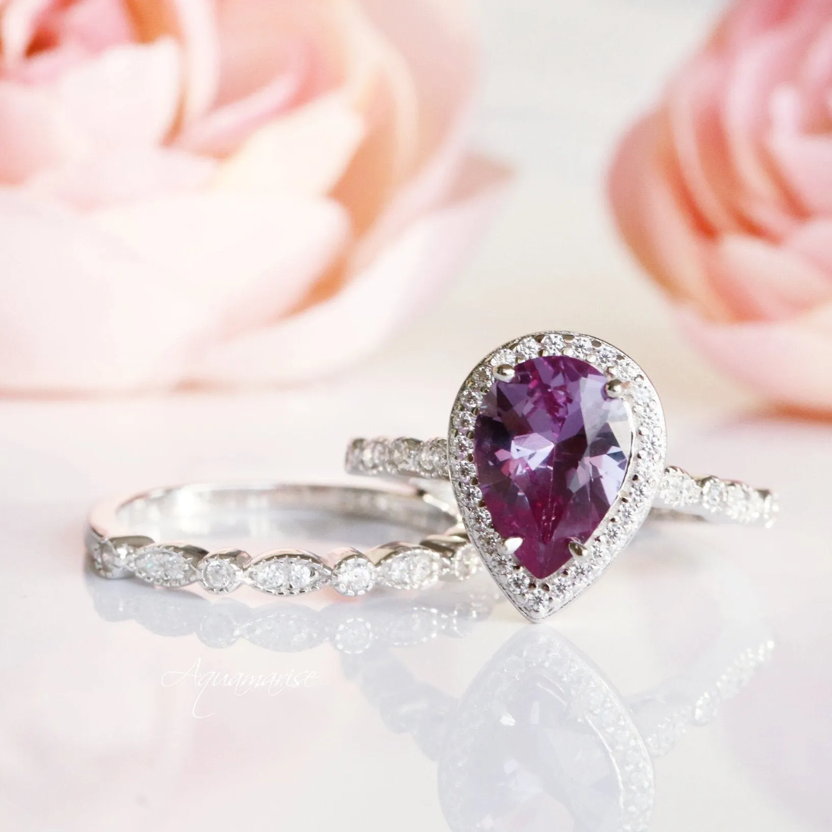 Luxe Alexandrite Ring- Sterling Silver