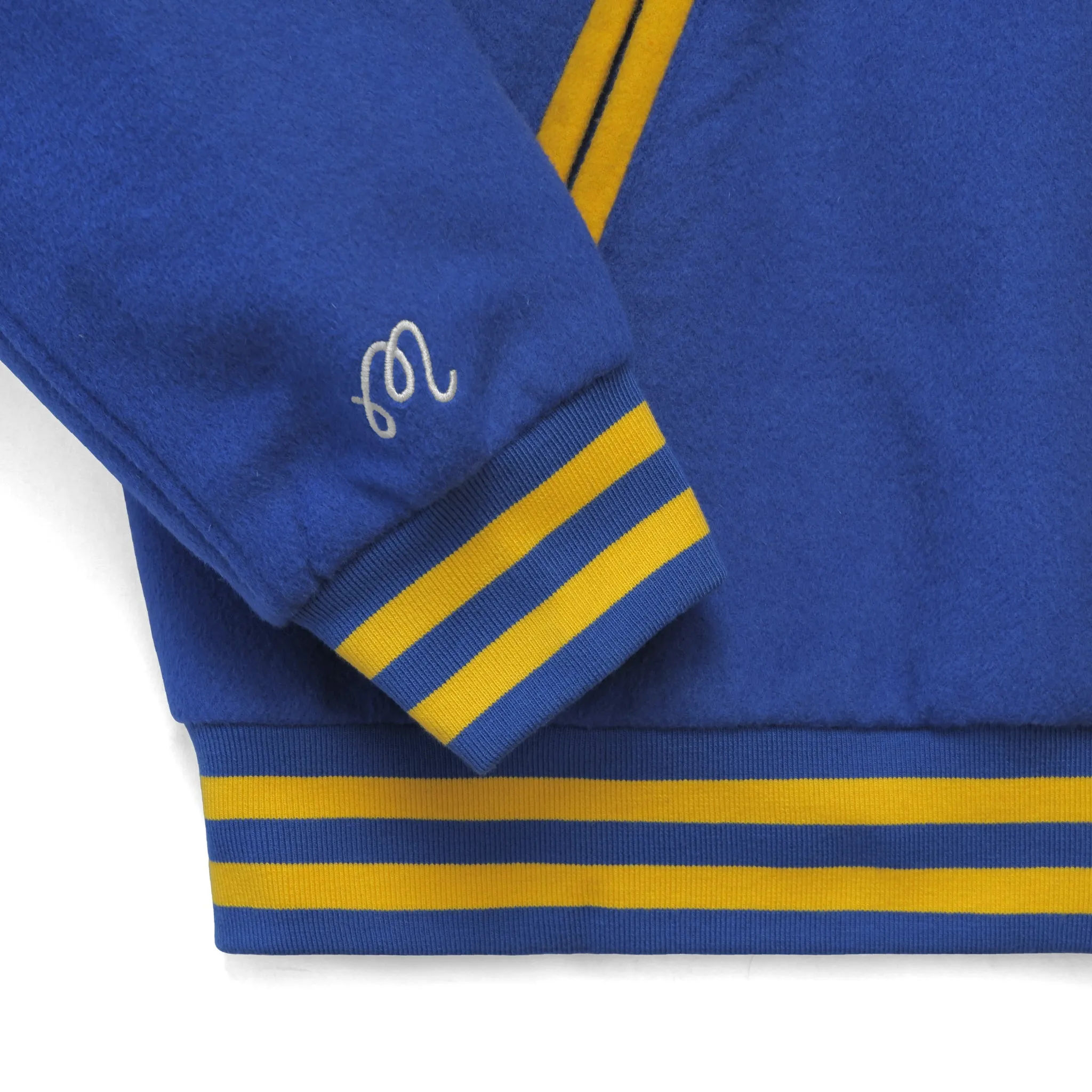 MALBON X RAMS WOOL VARSITY JACKET