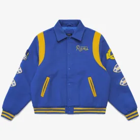 MALBON X RAMS WOOL VARSITY JACKET