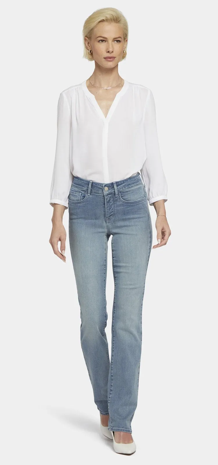 Marilyn Straight Jeans Lichtblauw Premium Denim | Thistle Falls