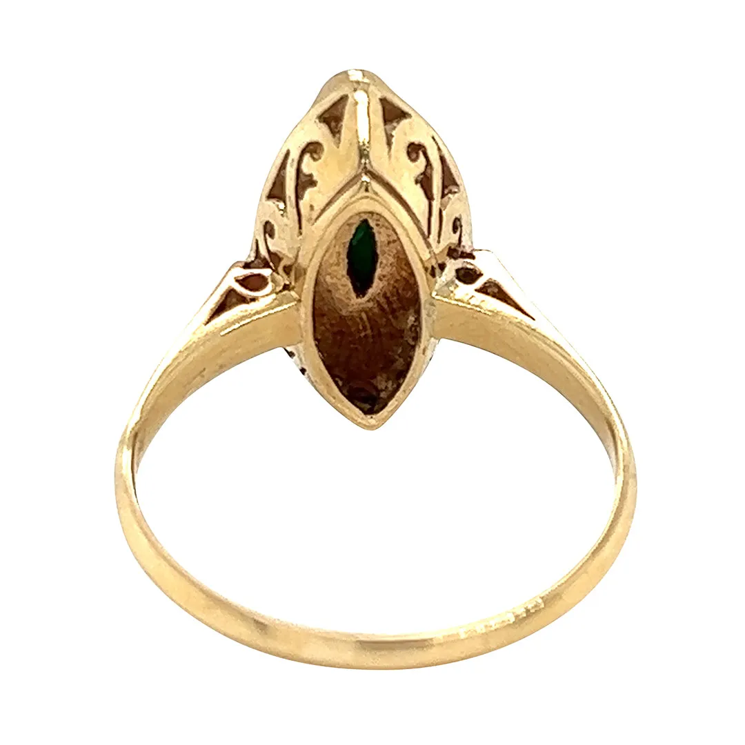 Marquise Cut Jade Ring