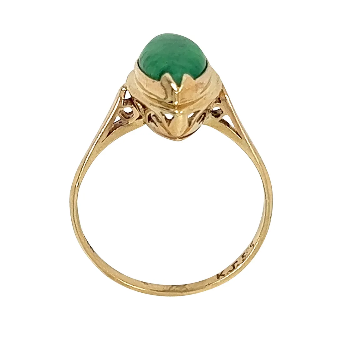 Marquise Cut Jade Ring