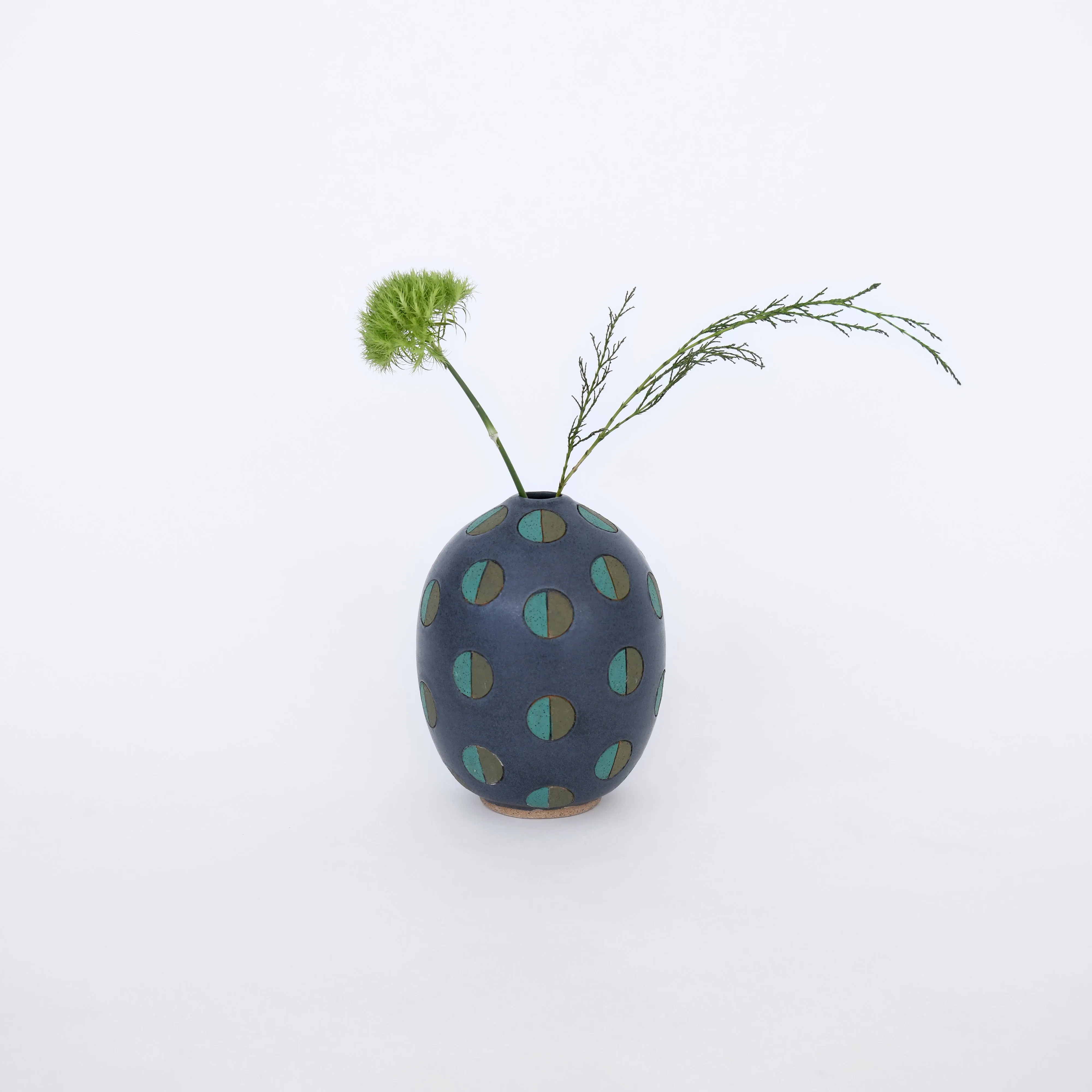 Matthew Ward Split Polka Dot Bud Vase: Slate